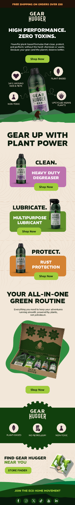 Gear Hugger email template