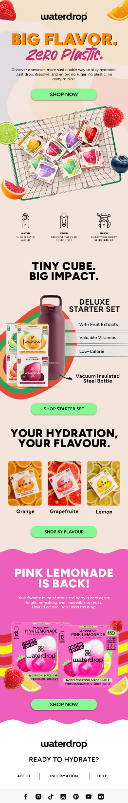 Waterdrop email template